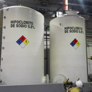 Tanques para Hipoclorito de Sodio en FRP